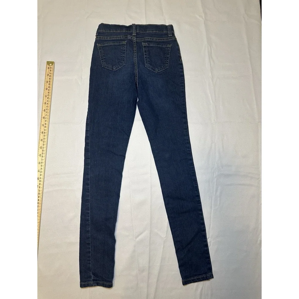 The Children's Place Girls Super Skinny Jeans Size 12 Dark Wash Denim Adjustable